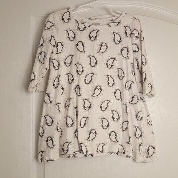 Gymboree Ghost Pattern Tunic Top Halloween - Picture 1 of 3